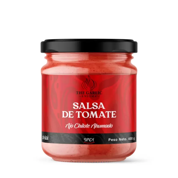 Salsa de tomate Spicy con el Gran Ajo Chilote ahumado: 400 g